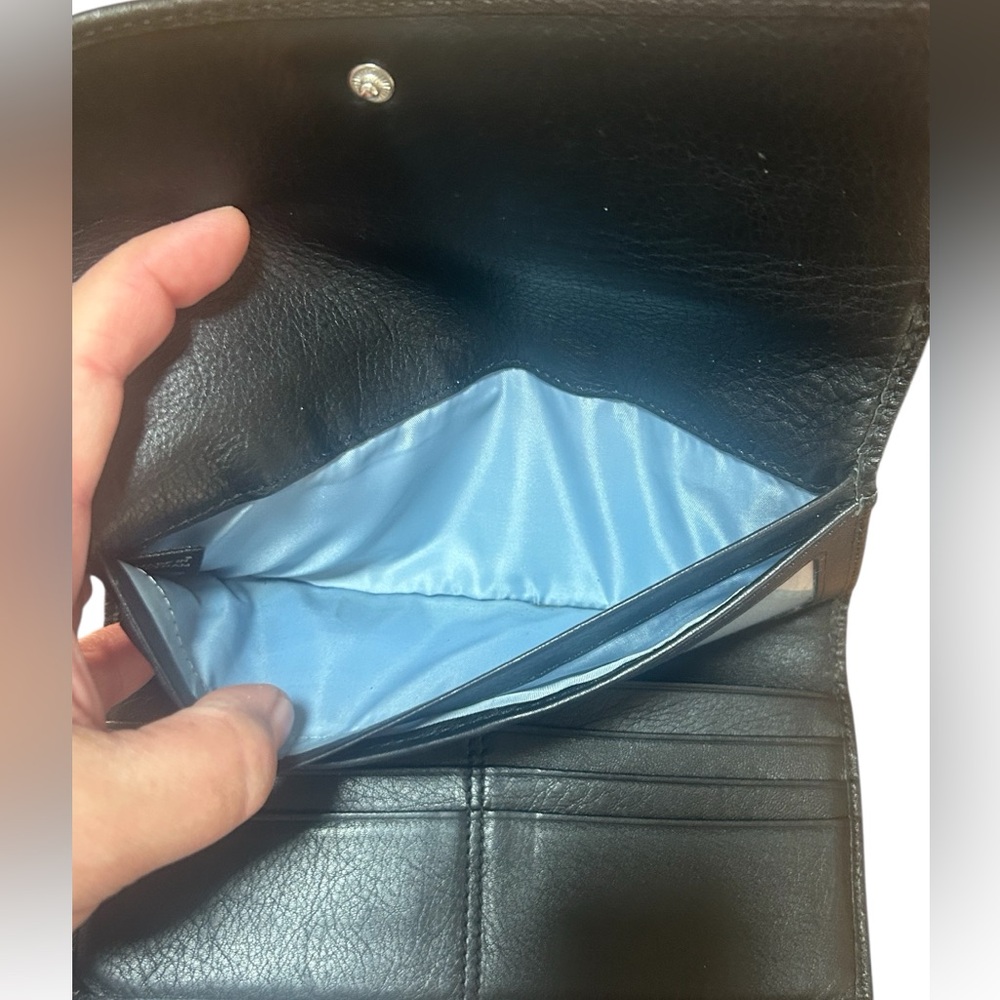 Coach SoHo Pleated Black Leather Clutch Wallet - Picture 8 of 9